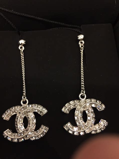 chanel drop chain earrings|chanel drop earrings karren brady.